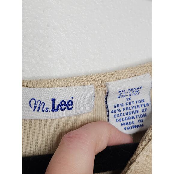 Vintage y2k Ms. Lee Floal All Over Cottagecore Western Boho Beaded 1X Nature - Picture 4 of 8